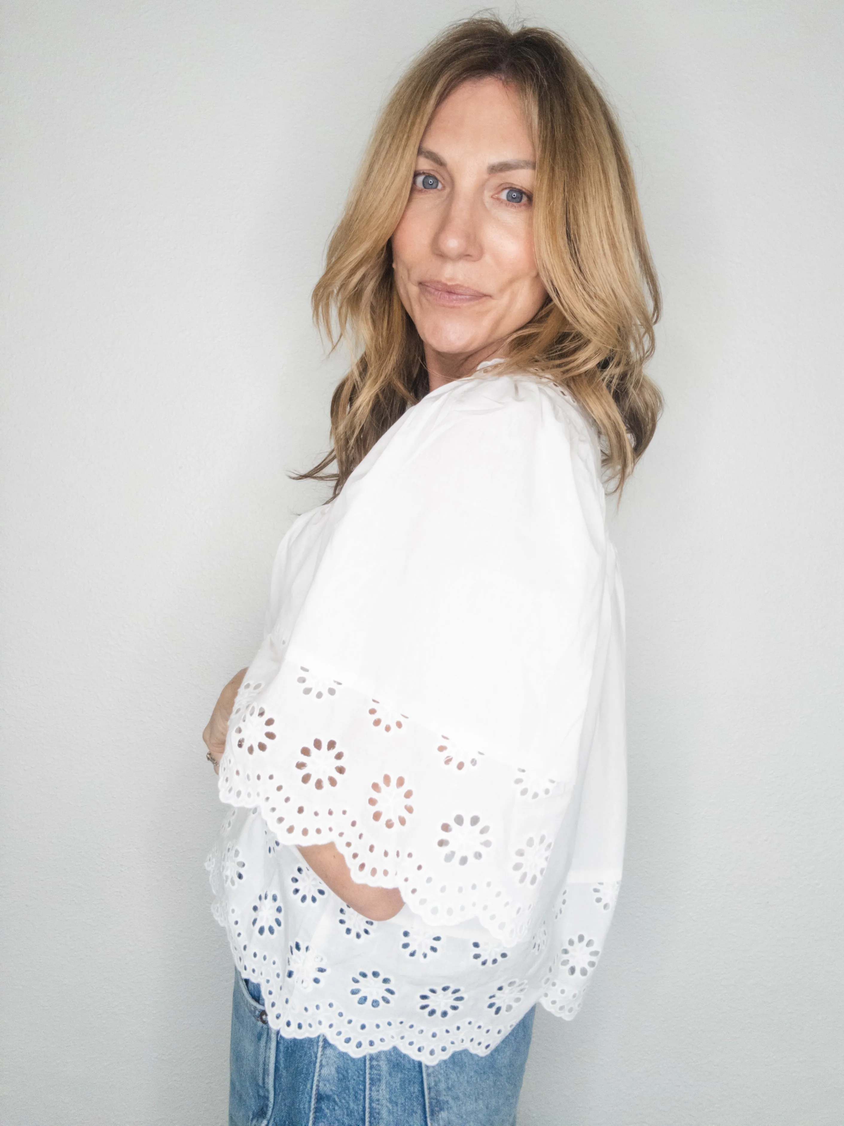 Flowing Hollow Lace Top