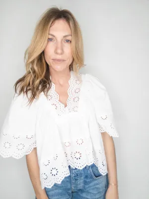 Flowing Hollow Lace Top