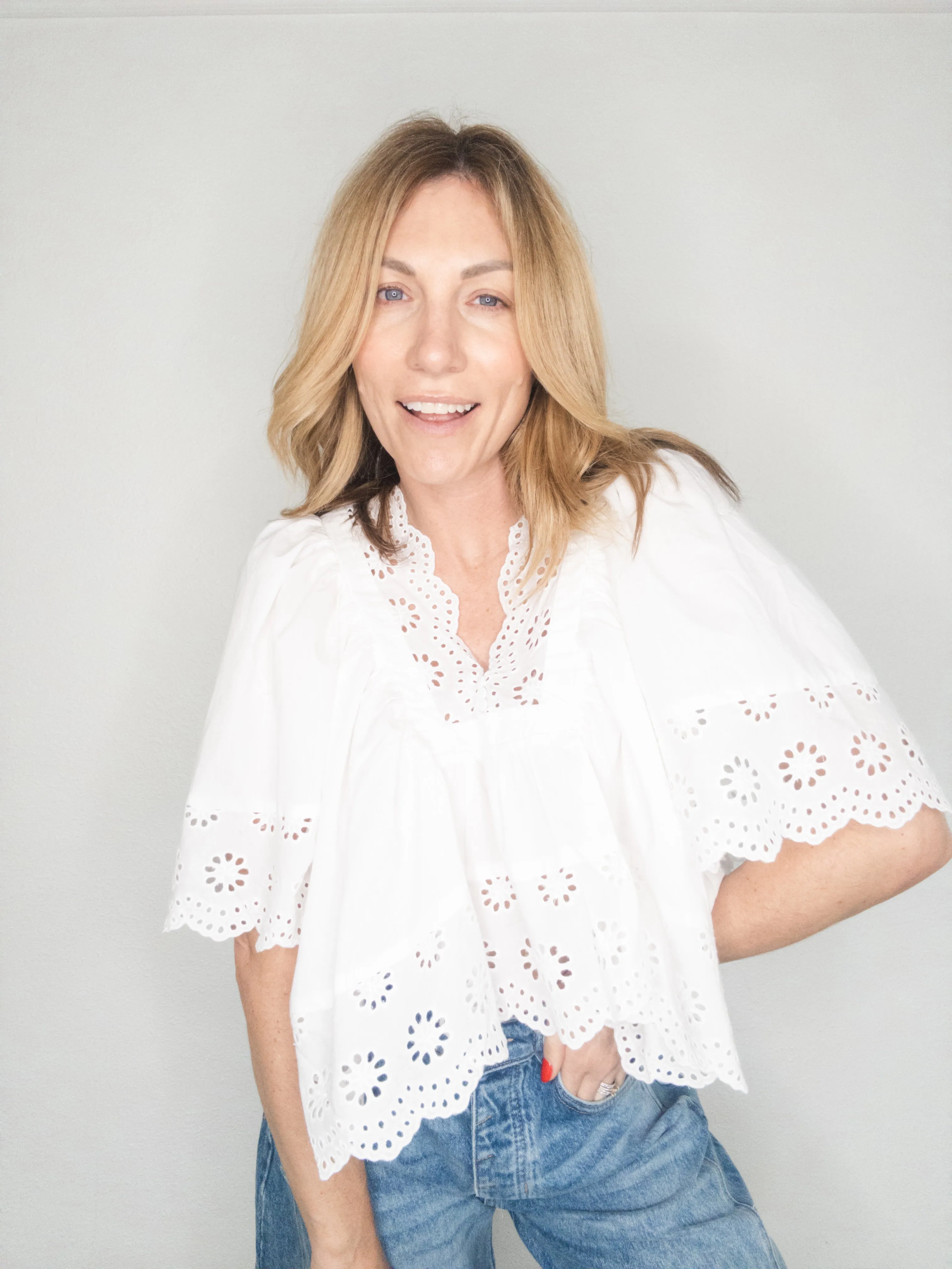 Flowing Hollow Lace Top