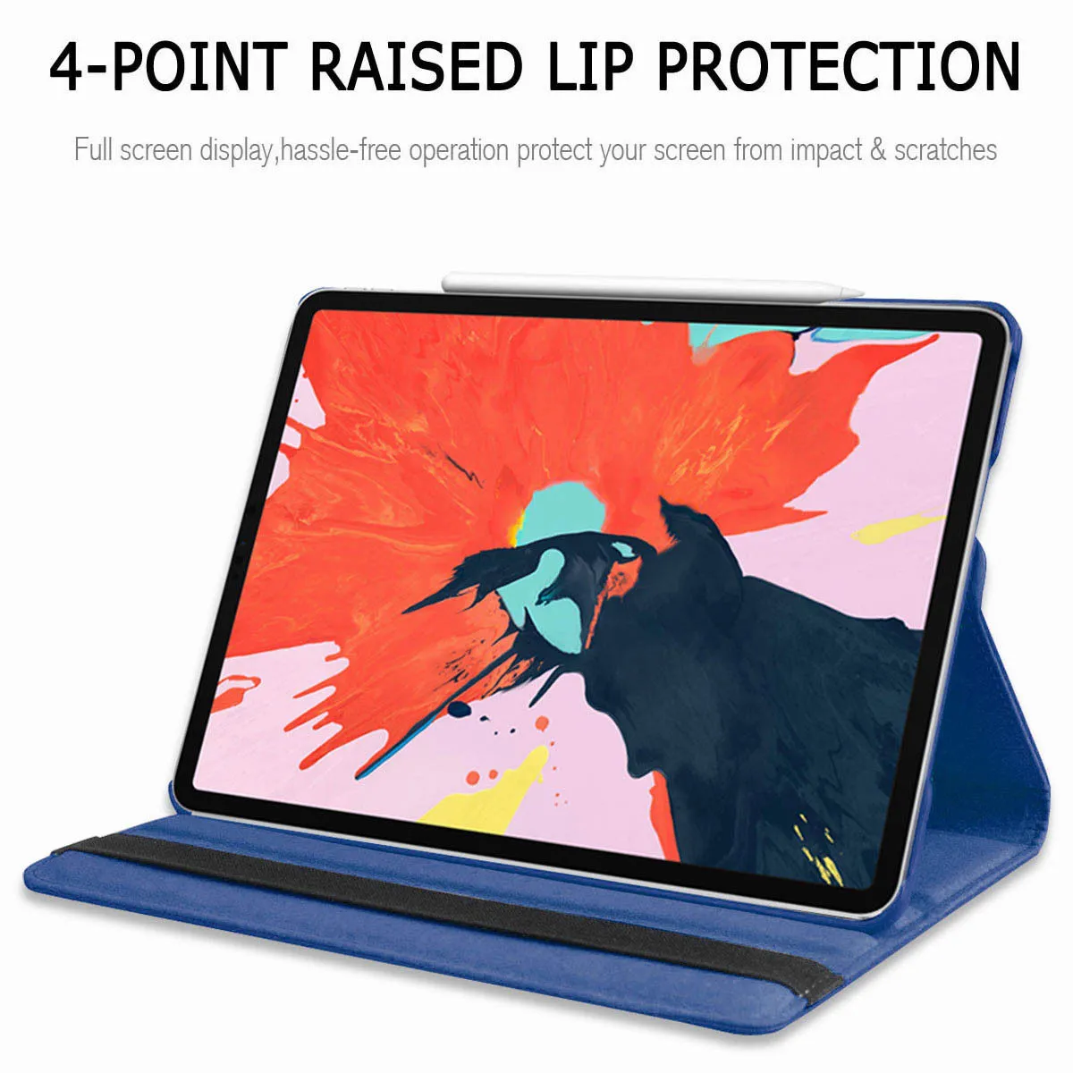 for Apple iPad Pro 11 / 12.9 3rd Gen 2018 360 Rotating Leather Smart Case Cover Pink