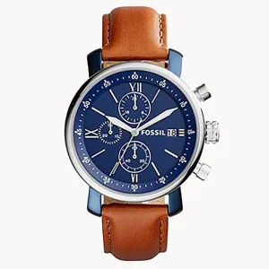 Fossil Analog Men's Watch Stainless Steel Leather Strap - BQ2163