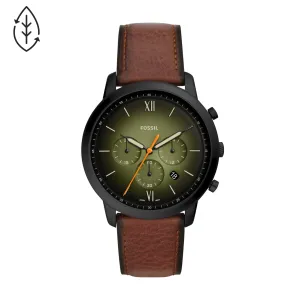 Fossil Analog Men's Watch Stainless Steel Leather Strap - FS5868