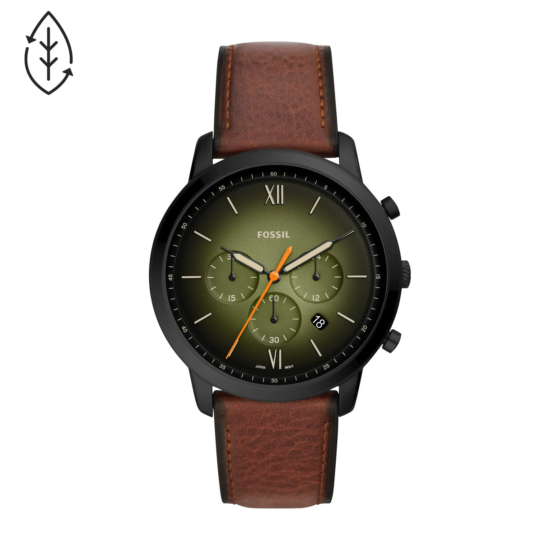 Fossil Analog Men's Watch Stainless Steel Leather Strap - FS5868