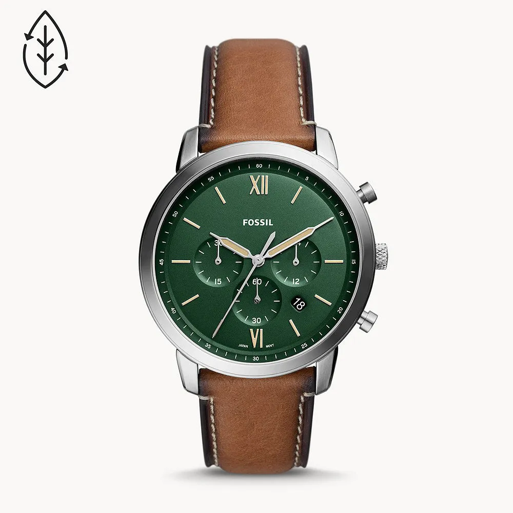 Fossil Neutra Chronograph Tan Eco Leather Men's Watch - FS5963