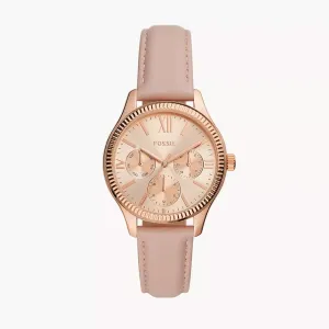 Fossil Rye Rose Gold Leather Women's Watch