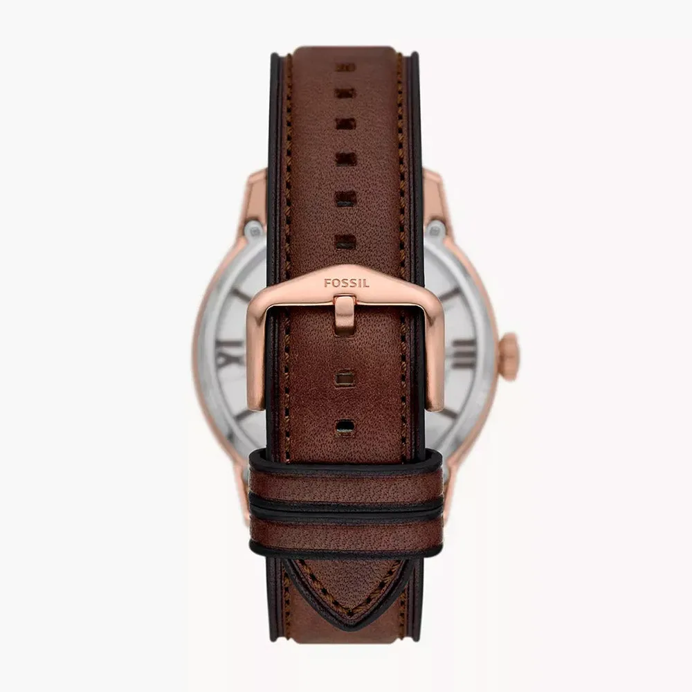 Fossil Townsman Automatic Brown Leather Watch