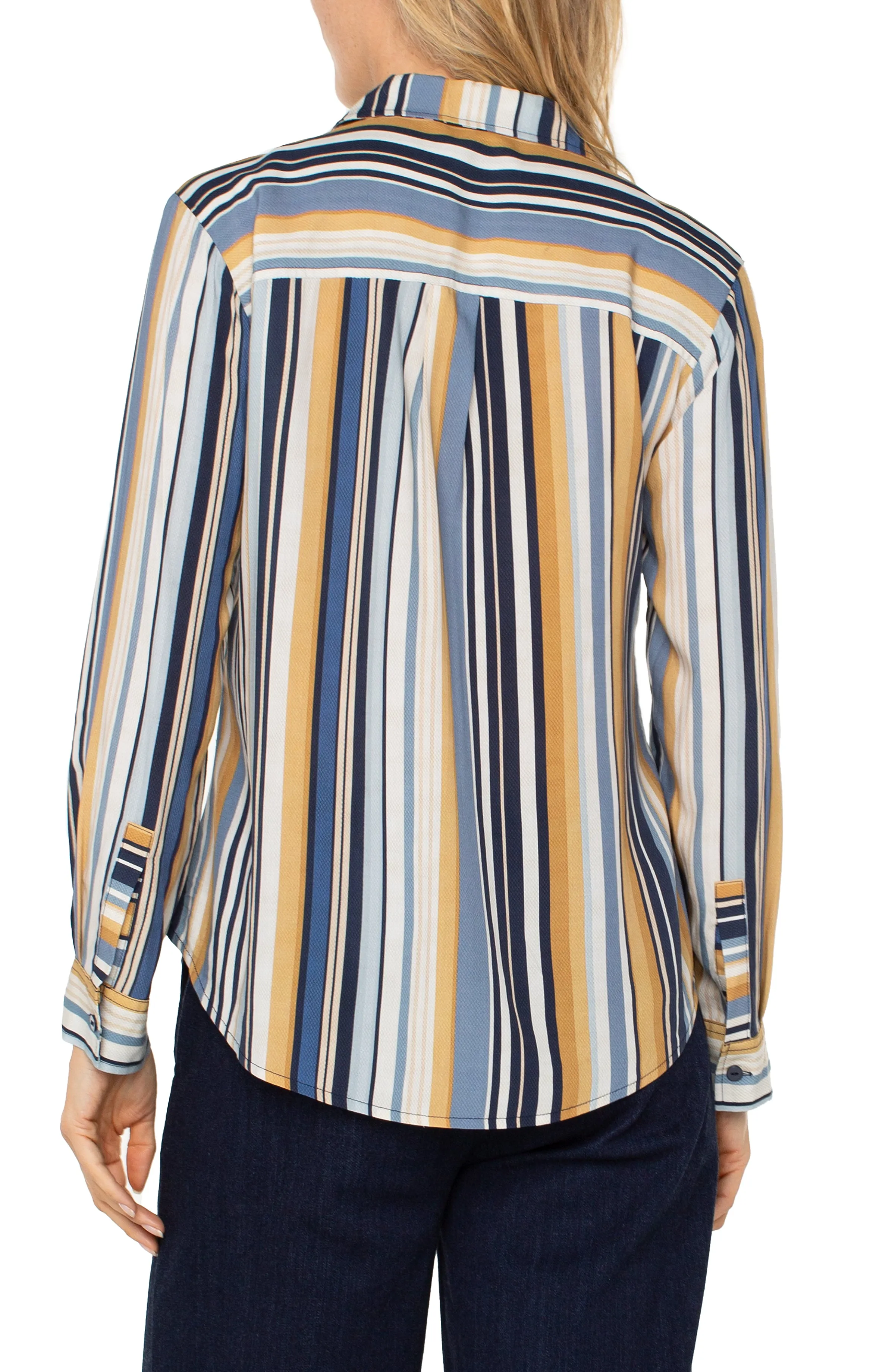 French Blue Stripe Shirt