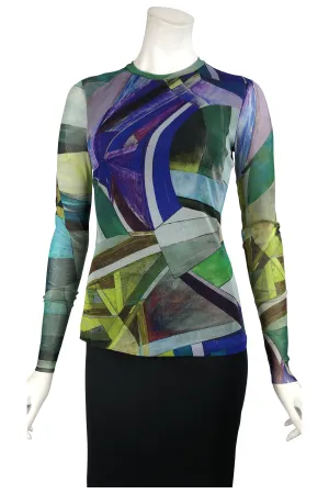 FRIEDA Long Sleeve Abstract Top