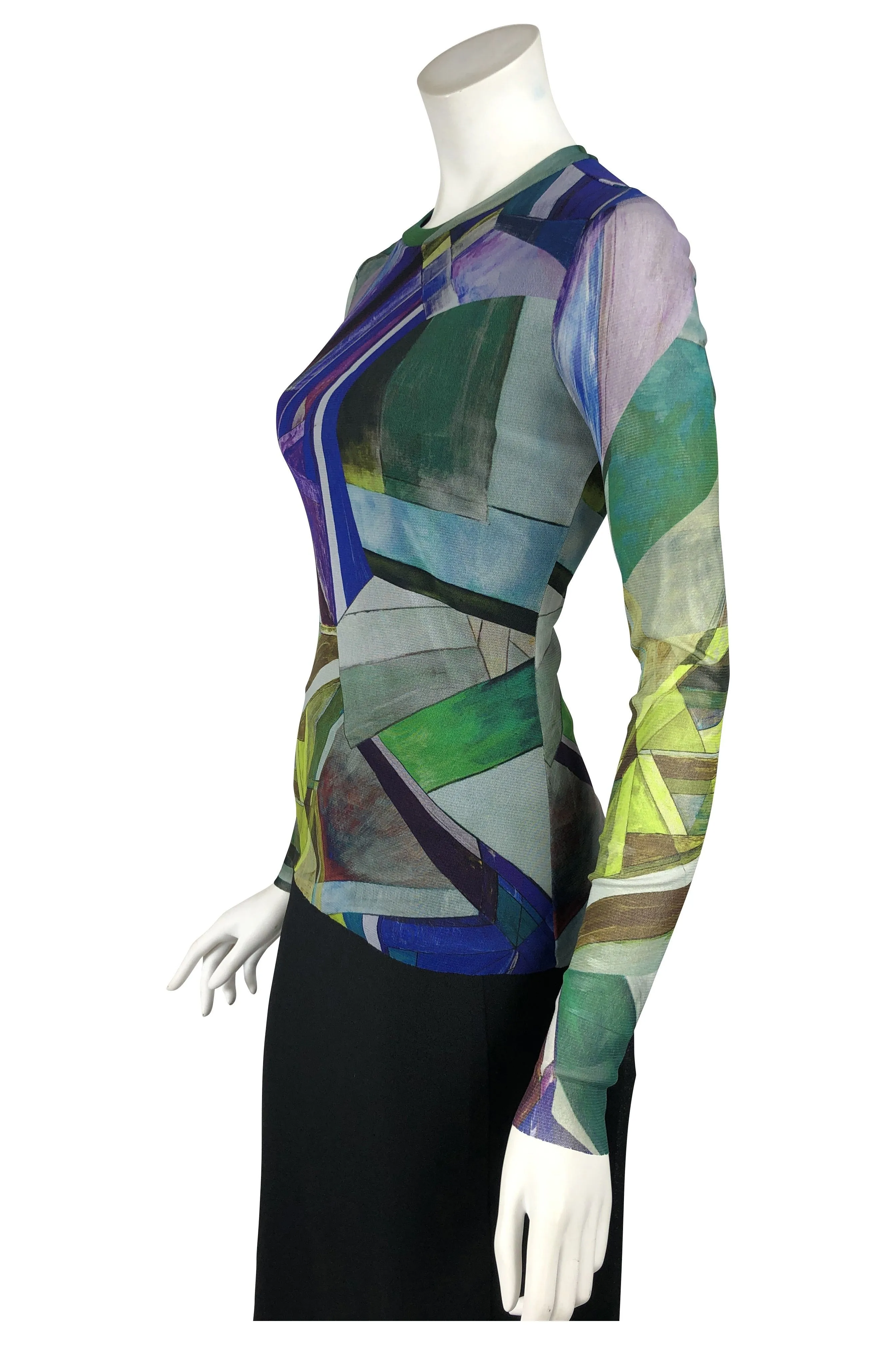 FRIEDA Long Sleeve Abstract Top