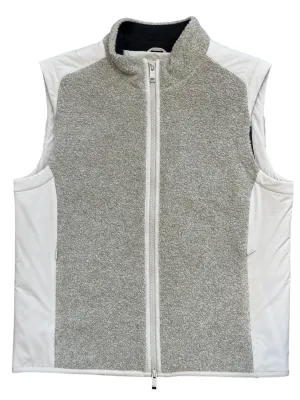 G/FORE MENS ITALIAN WOOL BLEND SHERPA VEST - NIMBUS