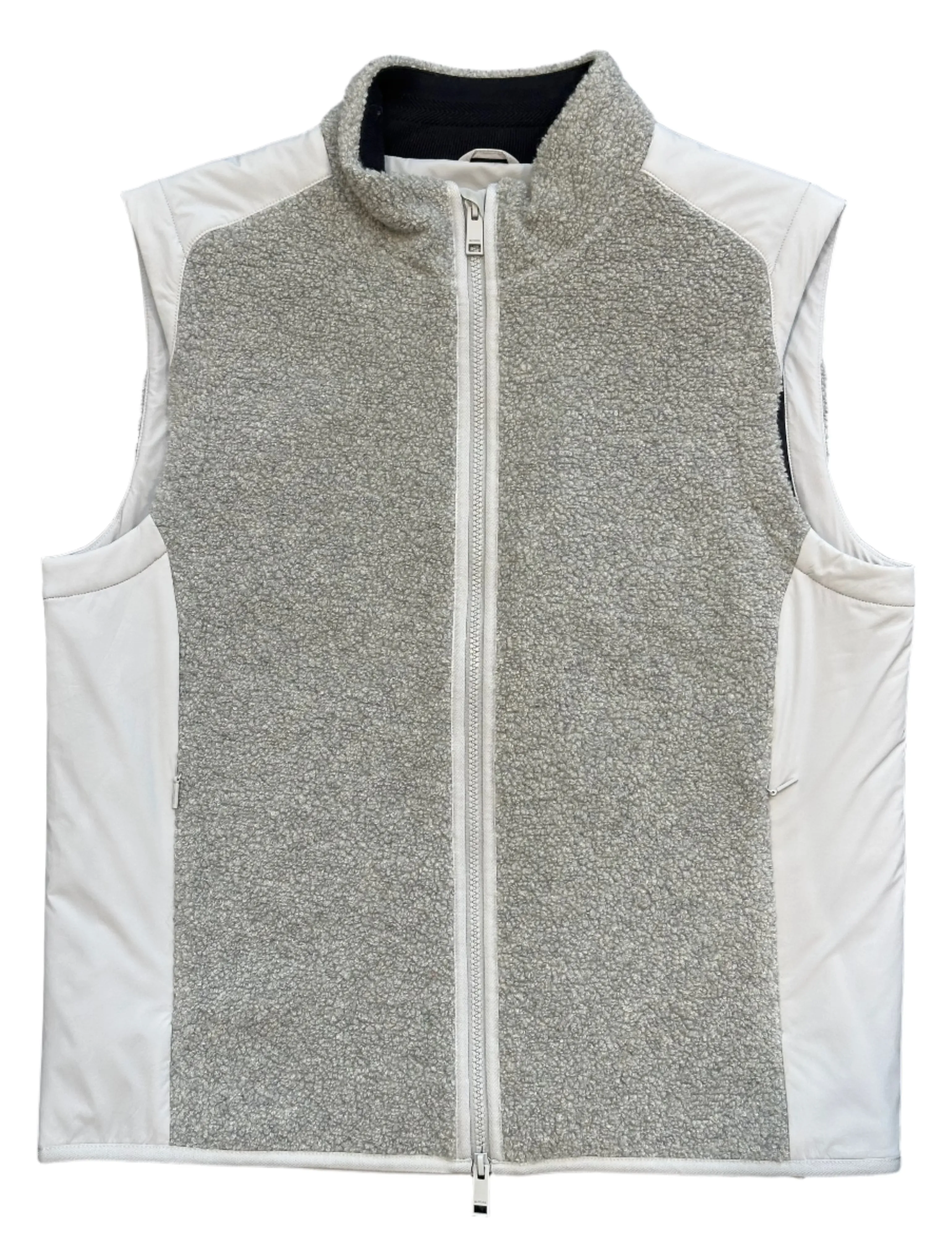 G/FORE MENS ITALIAN WOOL BLEND SHERPA VEST - NIMBUS