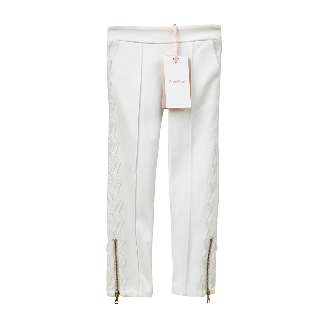 Girls Dalia Lace Trimmed Pants