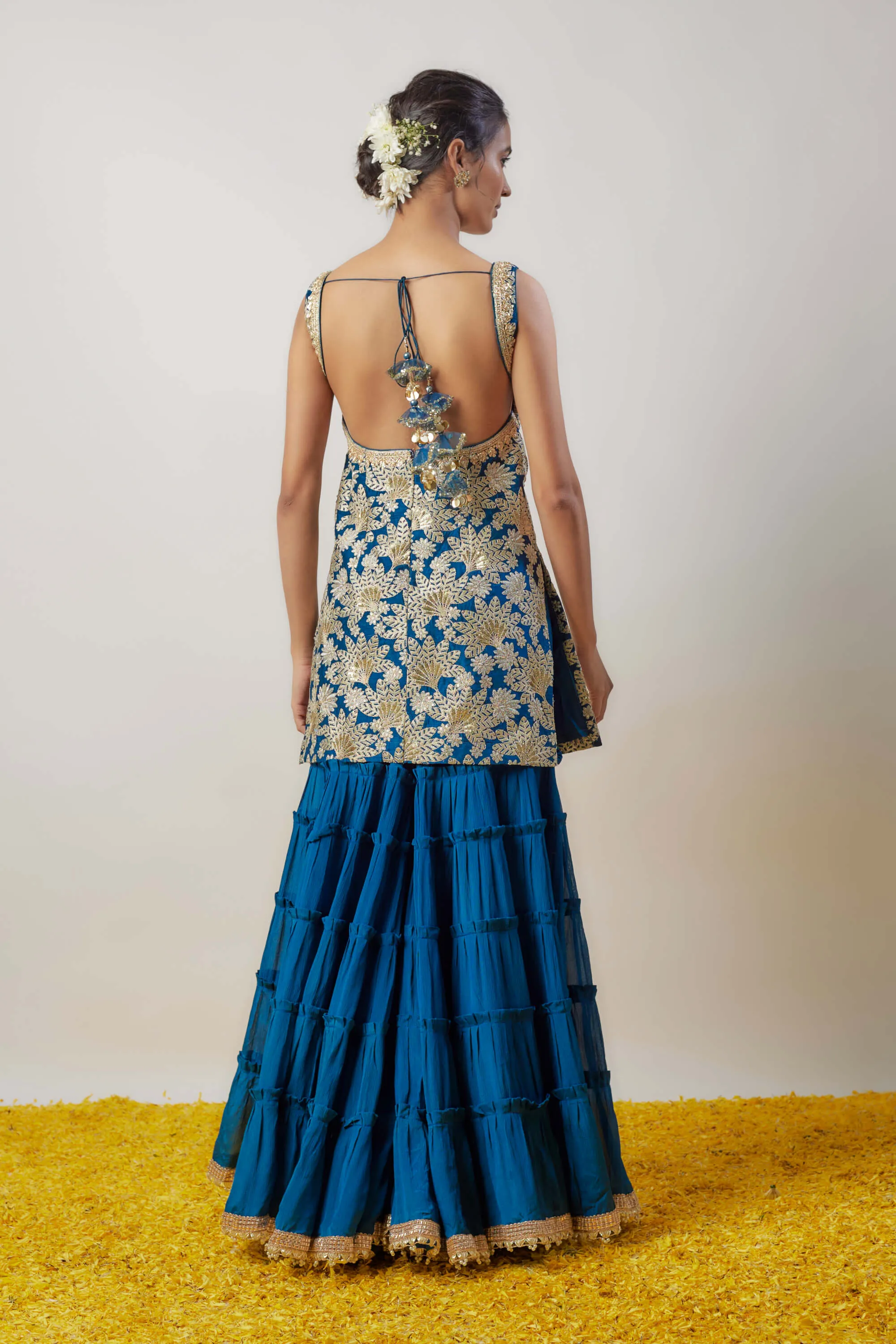 Gita blue sharara set