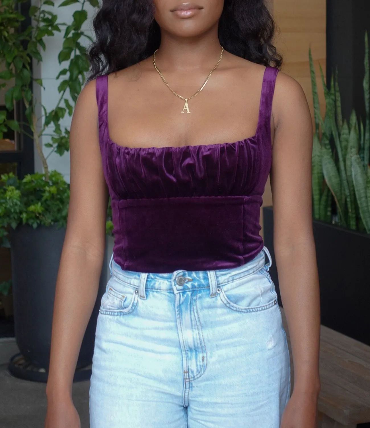 Glammed Out Velour Top(Purple)