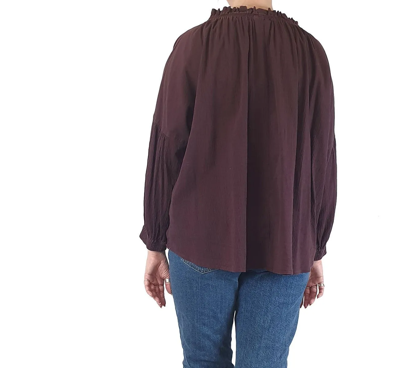 Gorman deep aubergine long sleeve top size 12