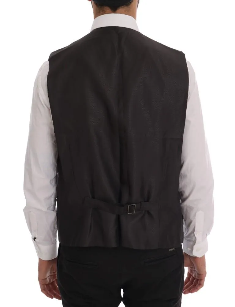 Gray Wool Formal Dress Vest