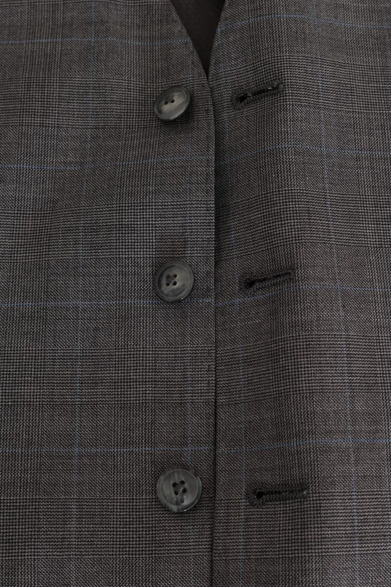Gray Wool Formal Dress Vest