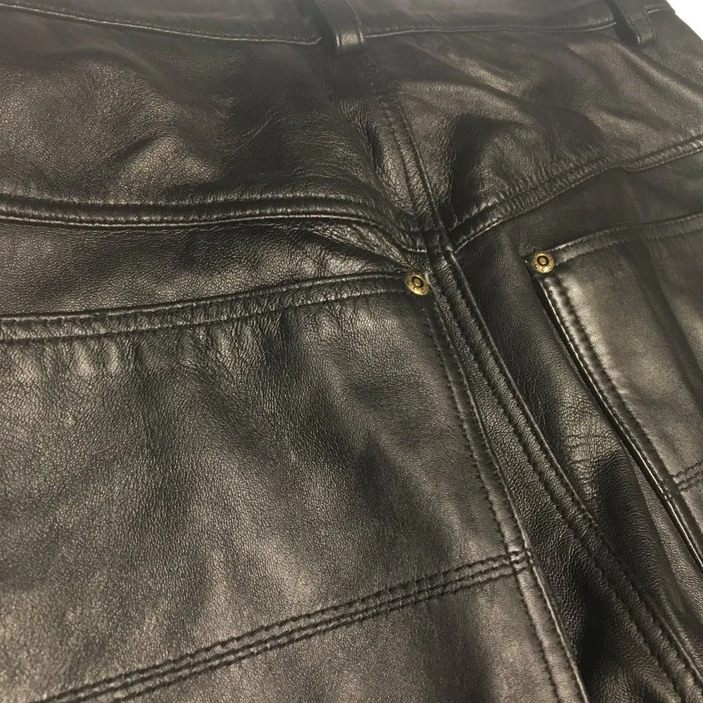 Groeing Pain leather trousers green (Proceeds go to a vaccine for Covid19)