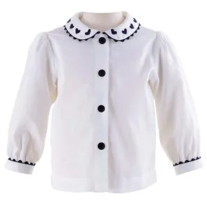 Heart Embroidered Blouse