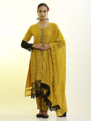 Heavy Embroidered Georgette Festive Kurta Set With Dupatta