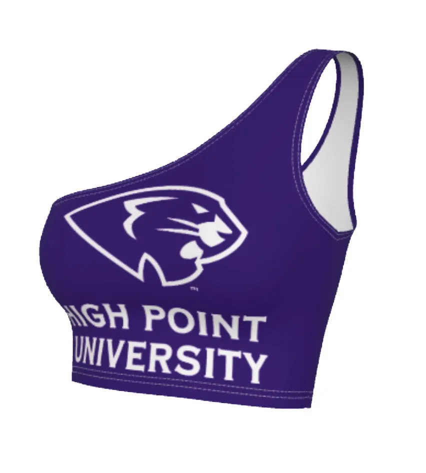 High Point University Purple One Shoulder Top