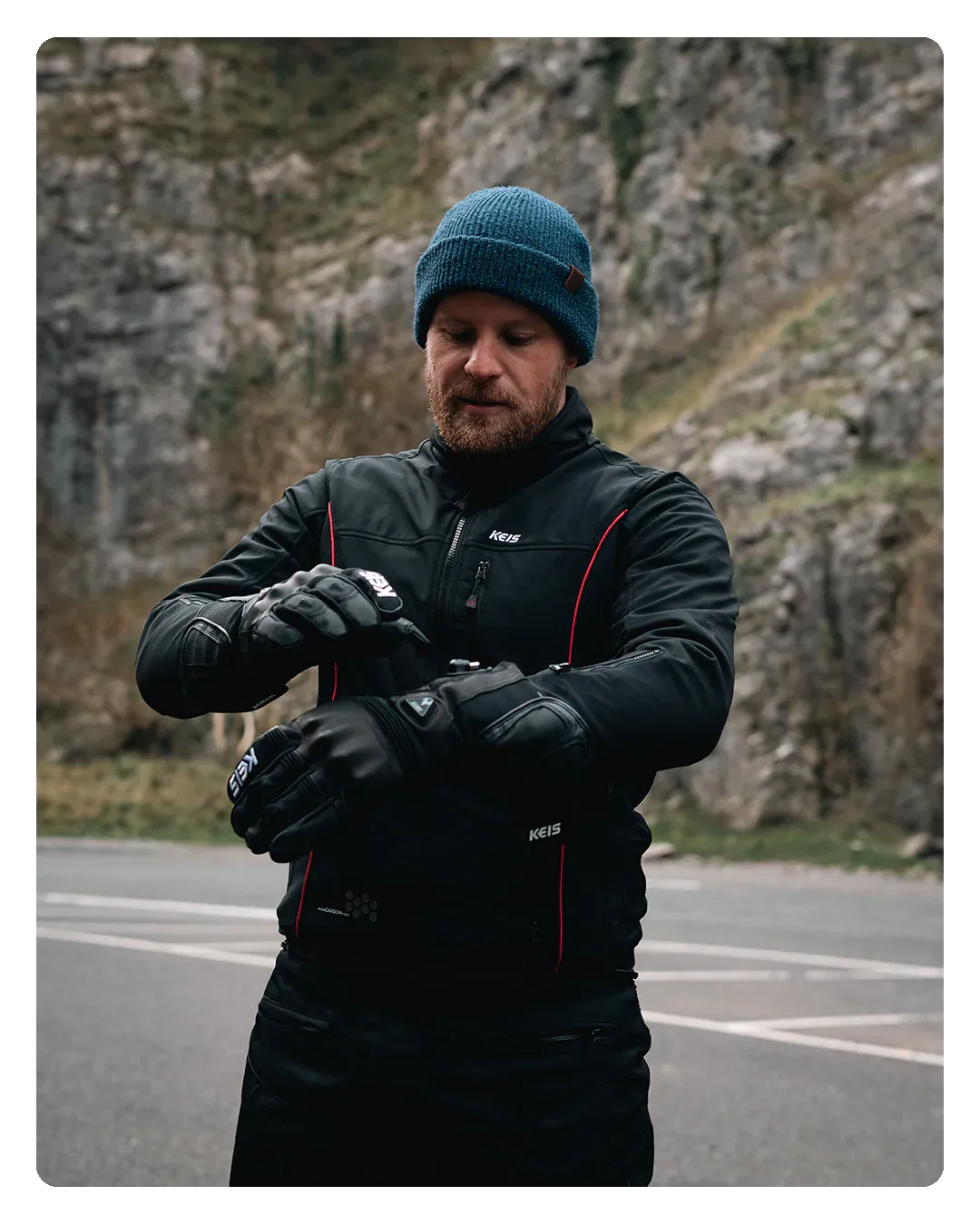 KEIS HEATED MOTORCYCLE GLOVES - G601 TOURING