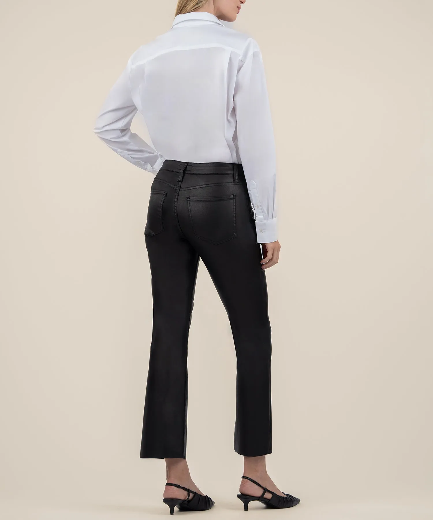 Kelsey Coated High Rise Ankle Flare - FINAL SALE