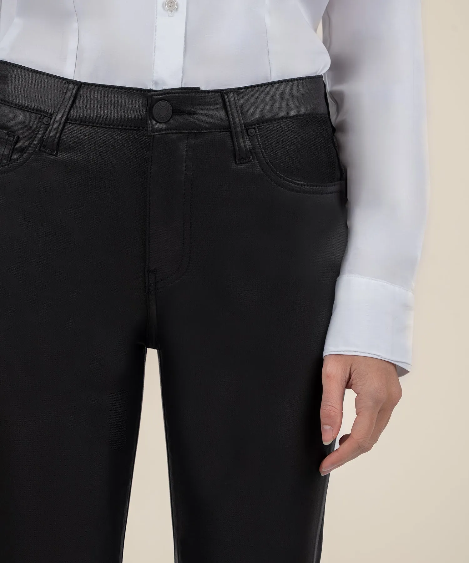 Kelsey Coated High Rise Ankle Flare - FINAL SALE