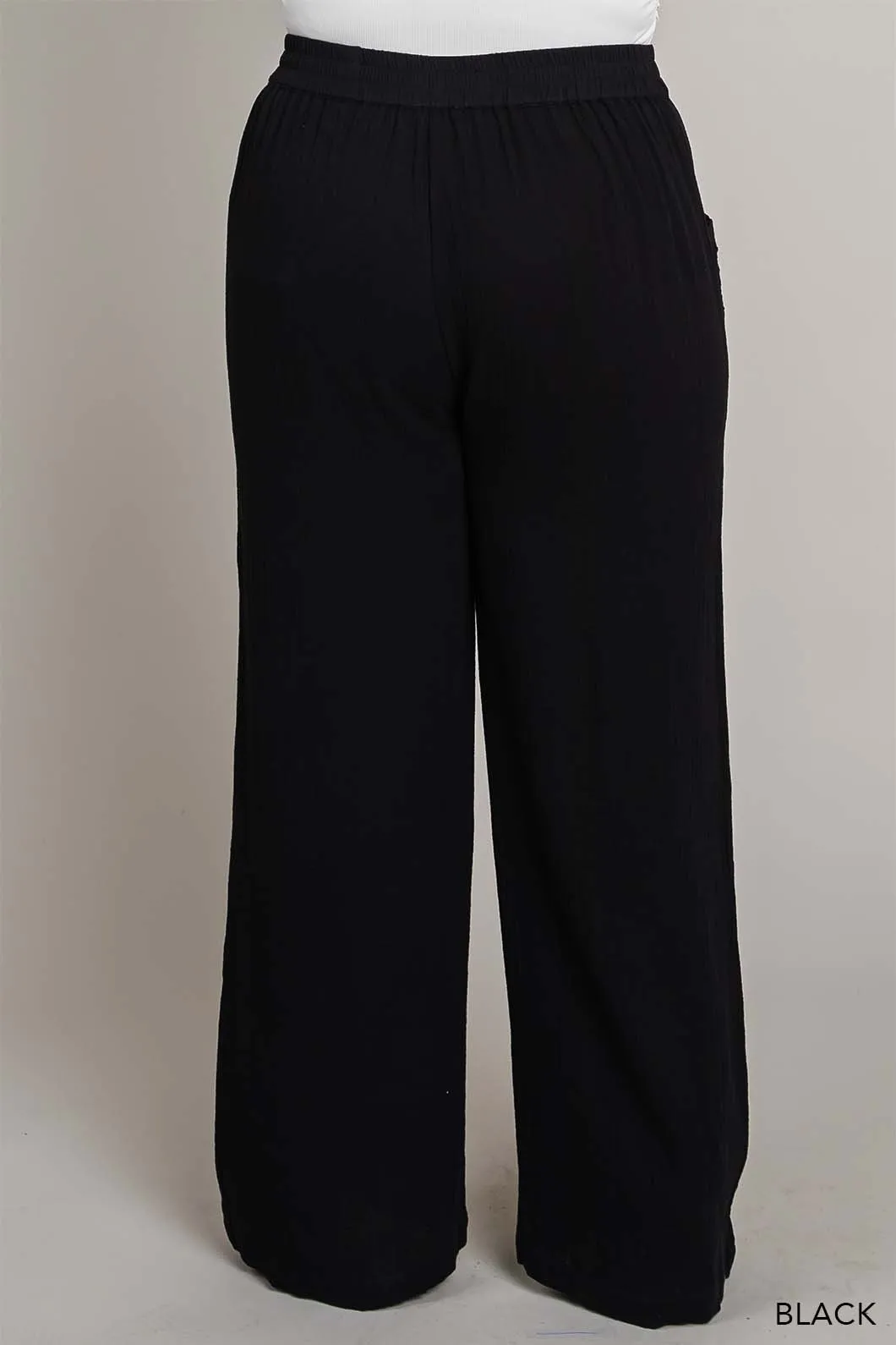 Lace Trimmed Pocket Pants