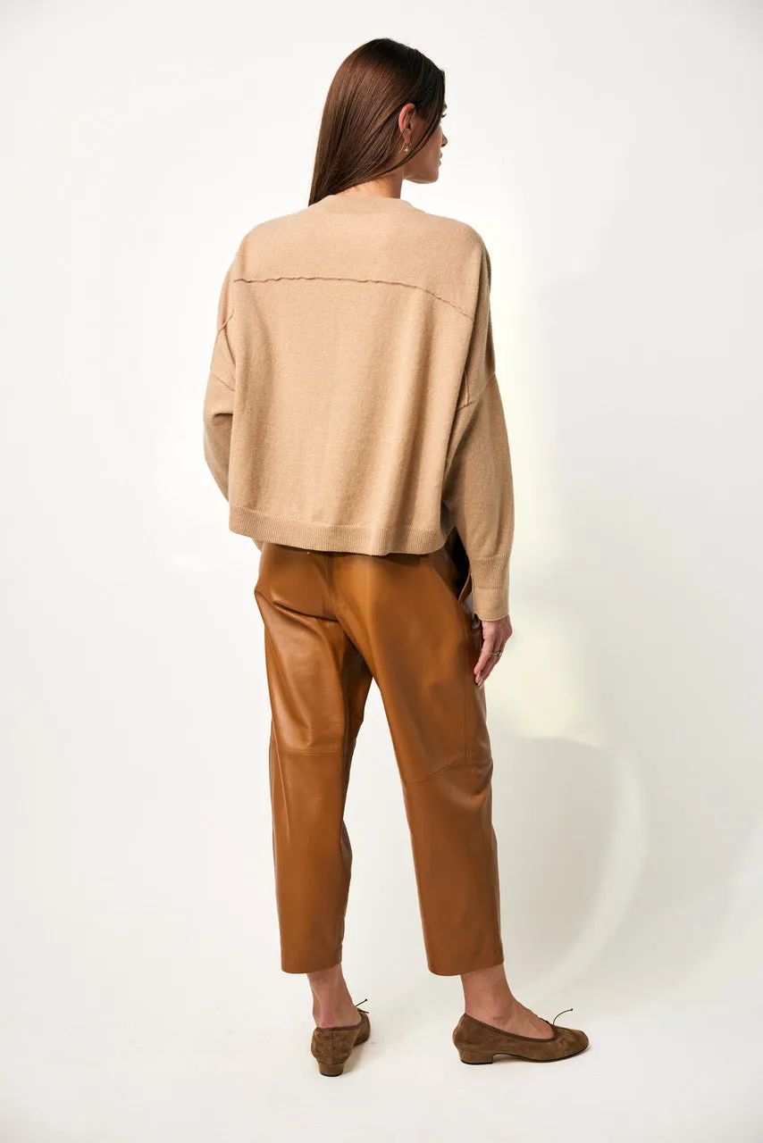 Leather Carrot Pants