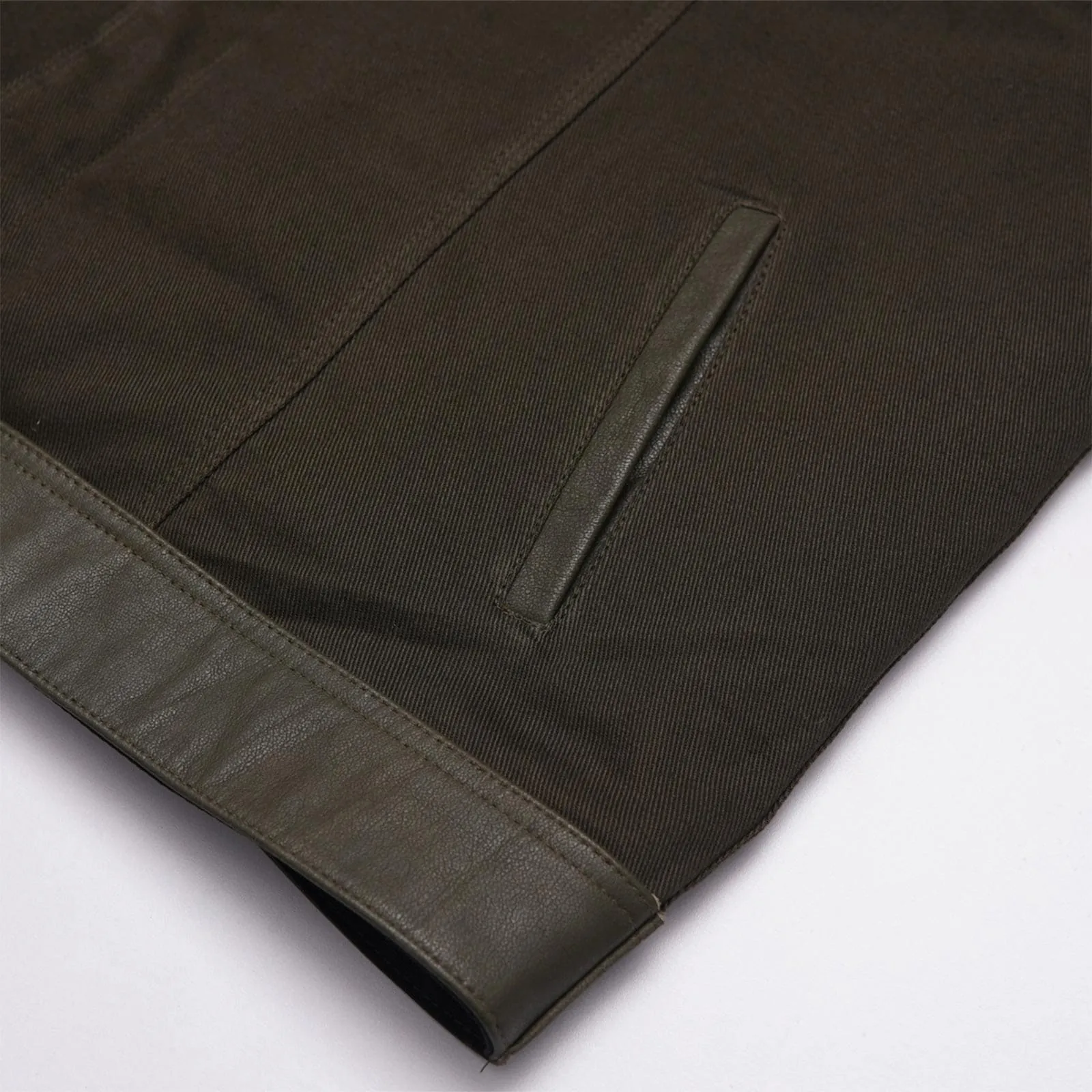 Leatherick Collared Diamond Stitch Custom Leather Vest