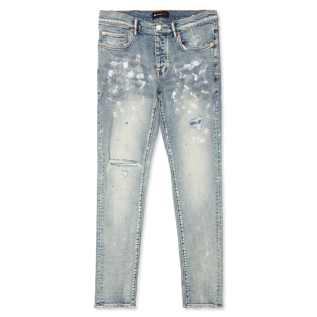 Light Indigo Paint Blowout Jeans