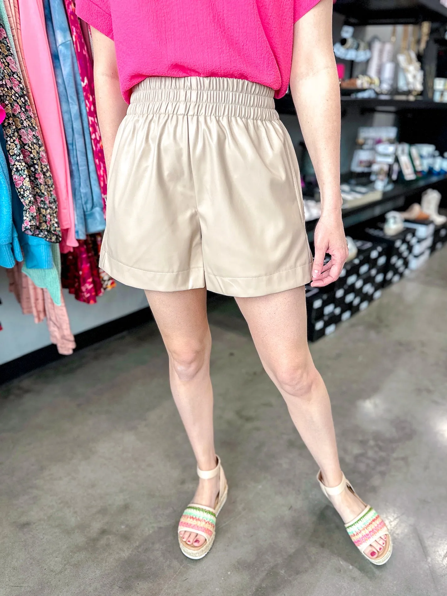 Lily Faux Leather Shorts