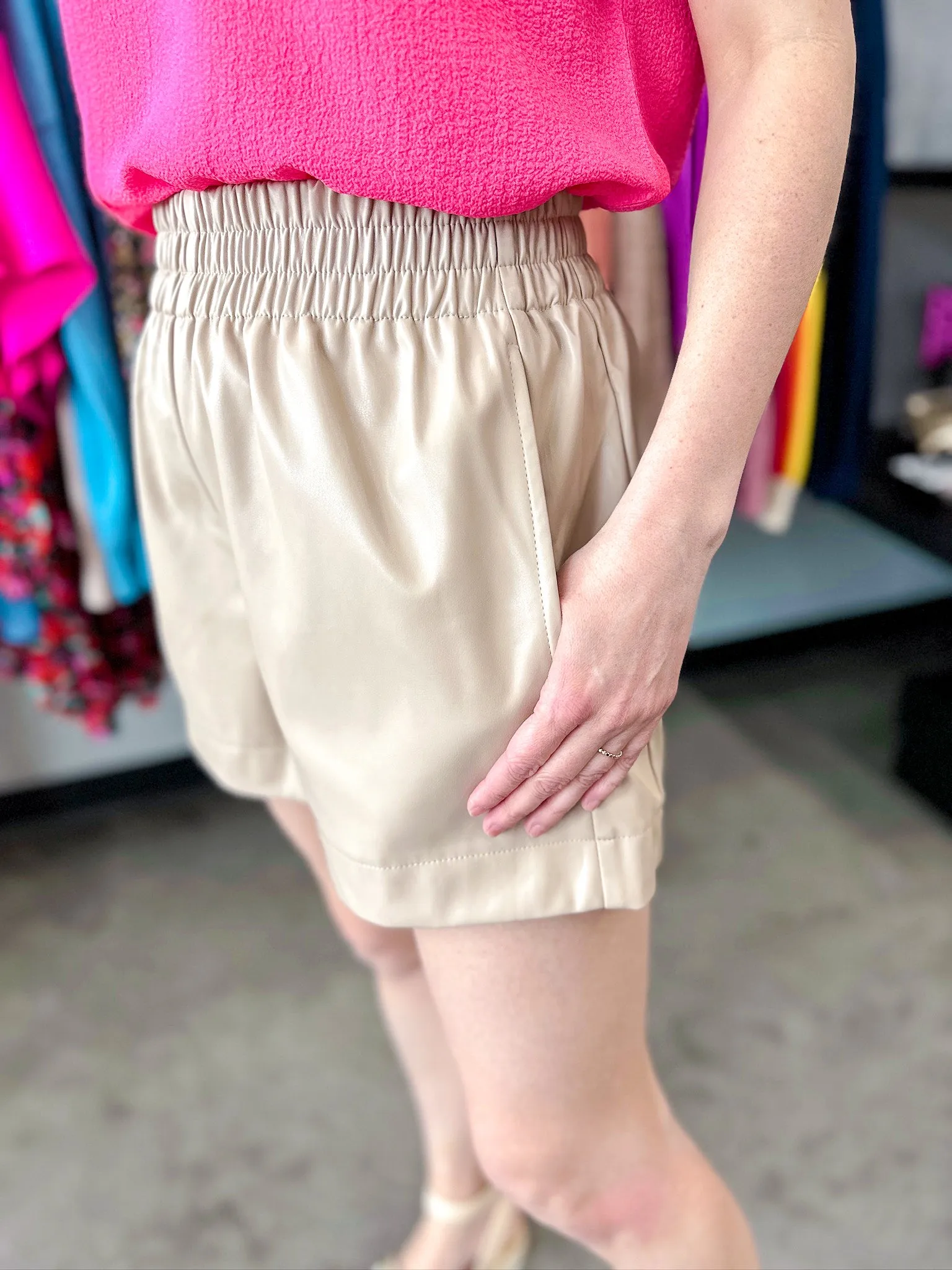 Lily Faux Leather Shorts