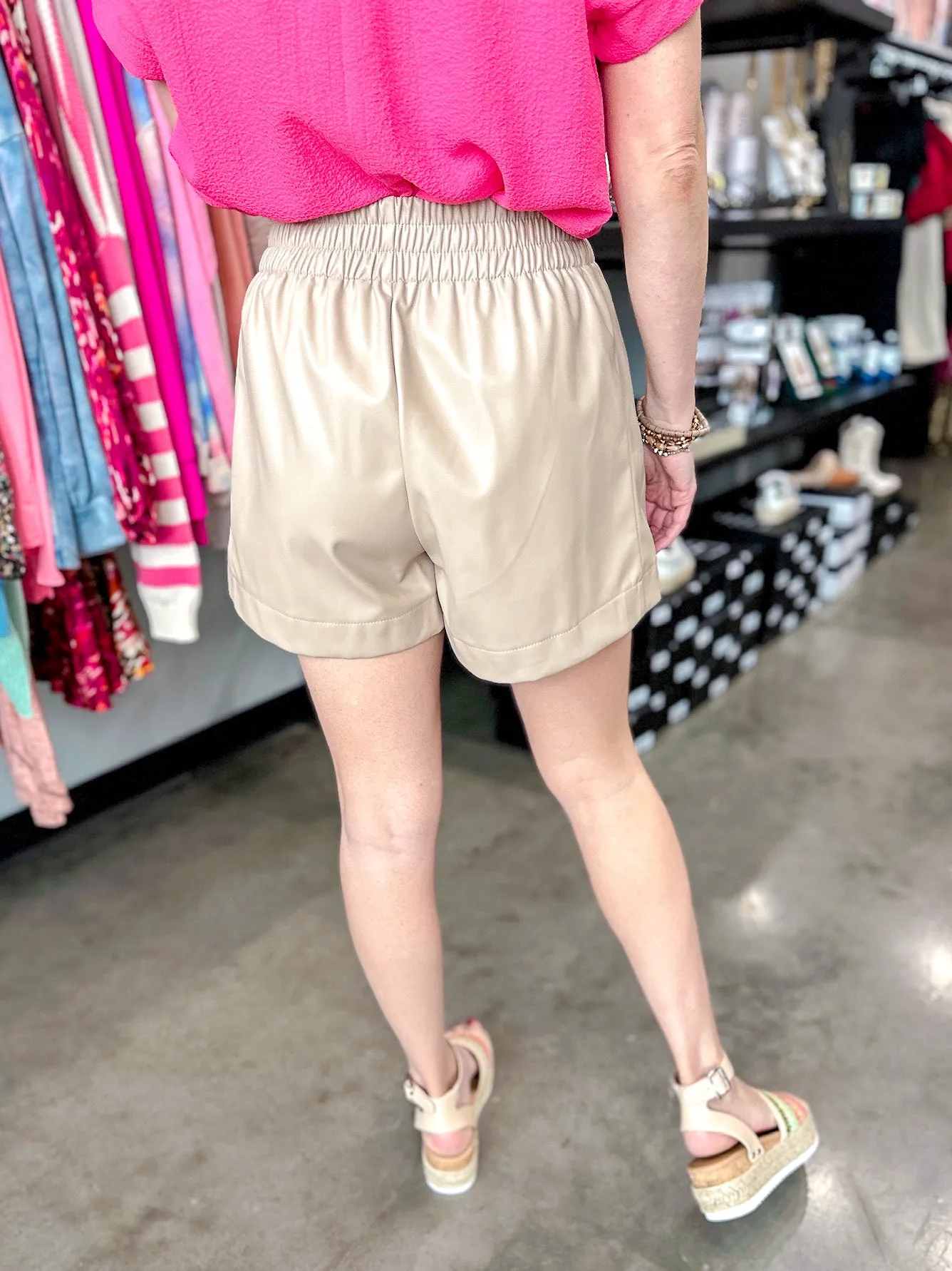 Lily Faux Leather Shorts