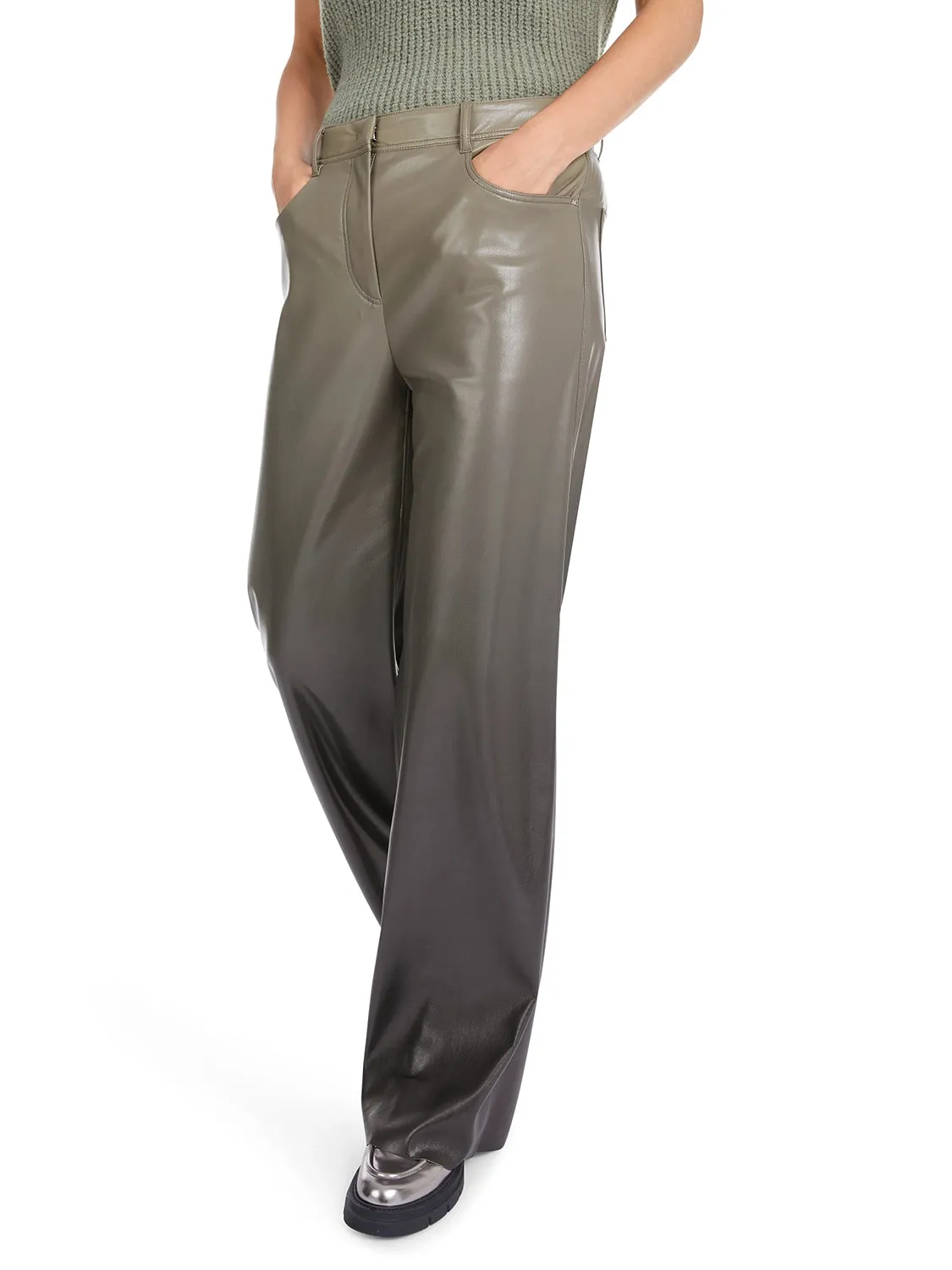 Marc Cain  WARRI fun leather trousers YC 81.36 J25 - Pre-Order May Delivery