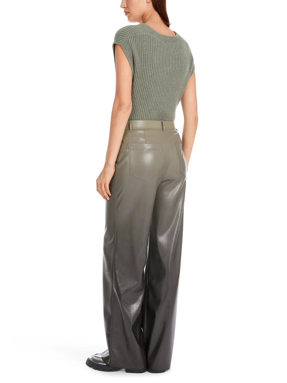 Marc Cain  WARRI fun leather trousers YC 81.36 J25 - Pre-Order May Delivery