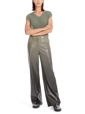 Marc Cain  WARRI fun leather trousers YC 81.36 J25 - Pre-Order May Delivery