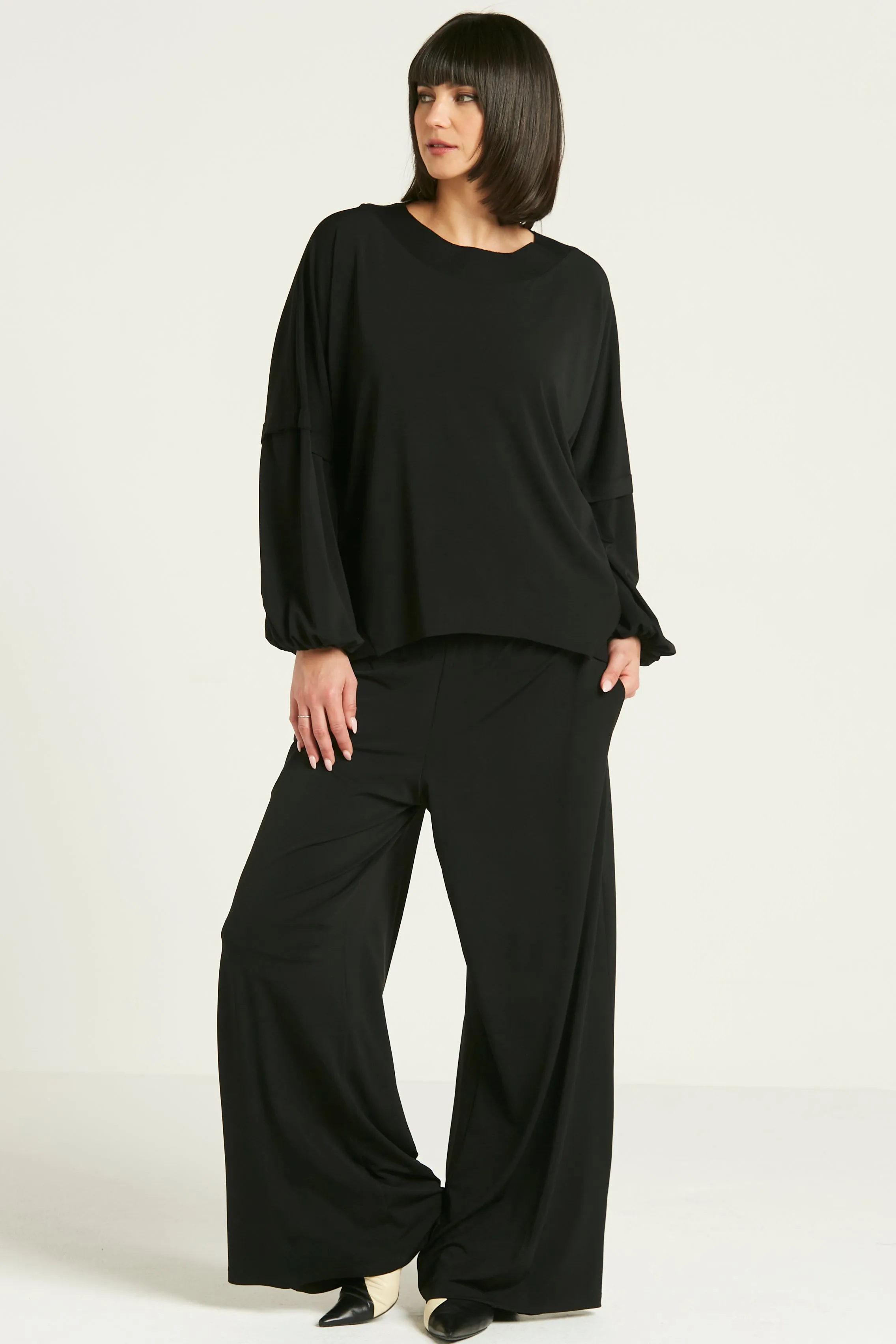 Matte Jersey Billow Sleeve Top