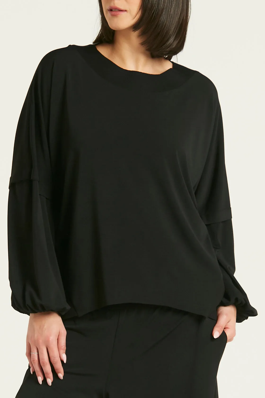 Matte Jersey Billow Sleeve Top
