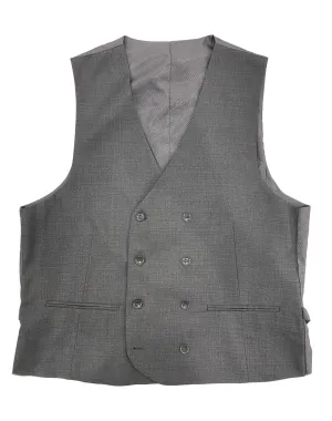 Mazari Double Breast Performance Stretch Vest - Charcoal
