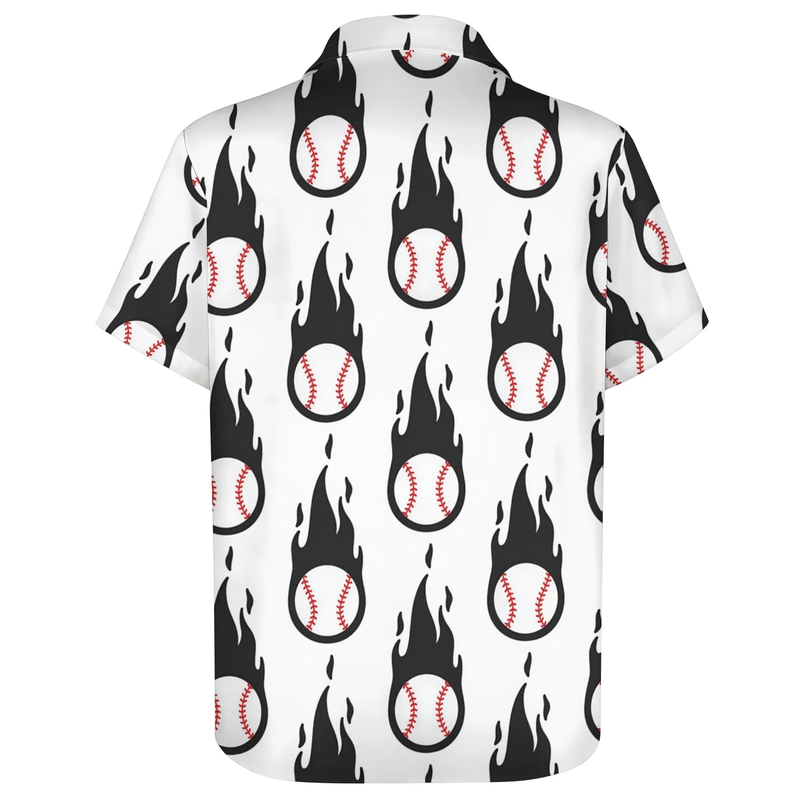 Men's Baseball Elements Casual Short Sleeve Shirt 2403000840