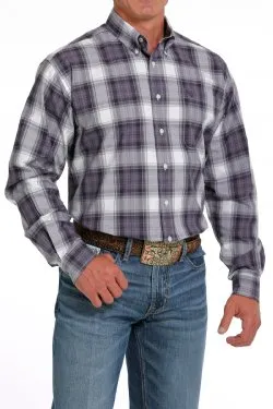 MEN'S CINCH PLAID BUTTON-DOWN WESTERN SHIRT