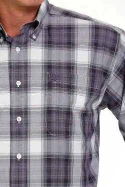 MEN'S CINCH PLAID BUTTON-DOWN WESTERN SHIRT