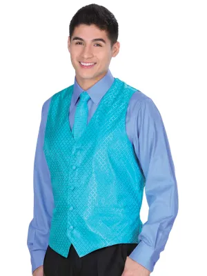 Men's Dressy Elegant Vest 'El General' Sky Blue 34158