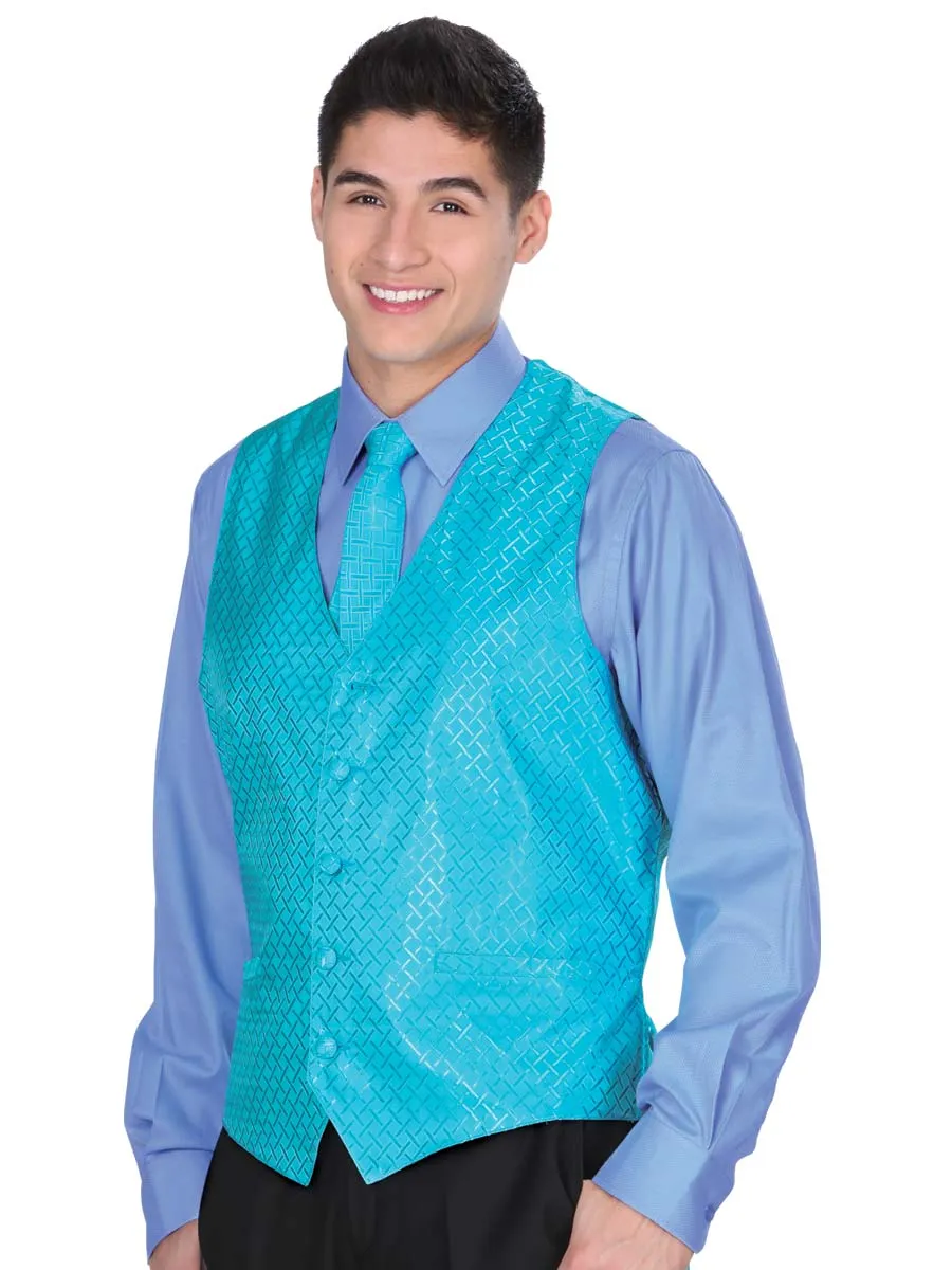 Men's Dressy Elegant Vest 'El General' Sky Blue 34158