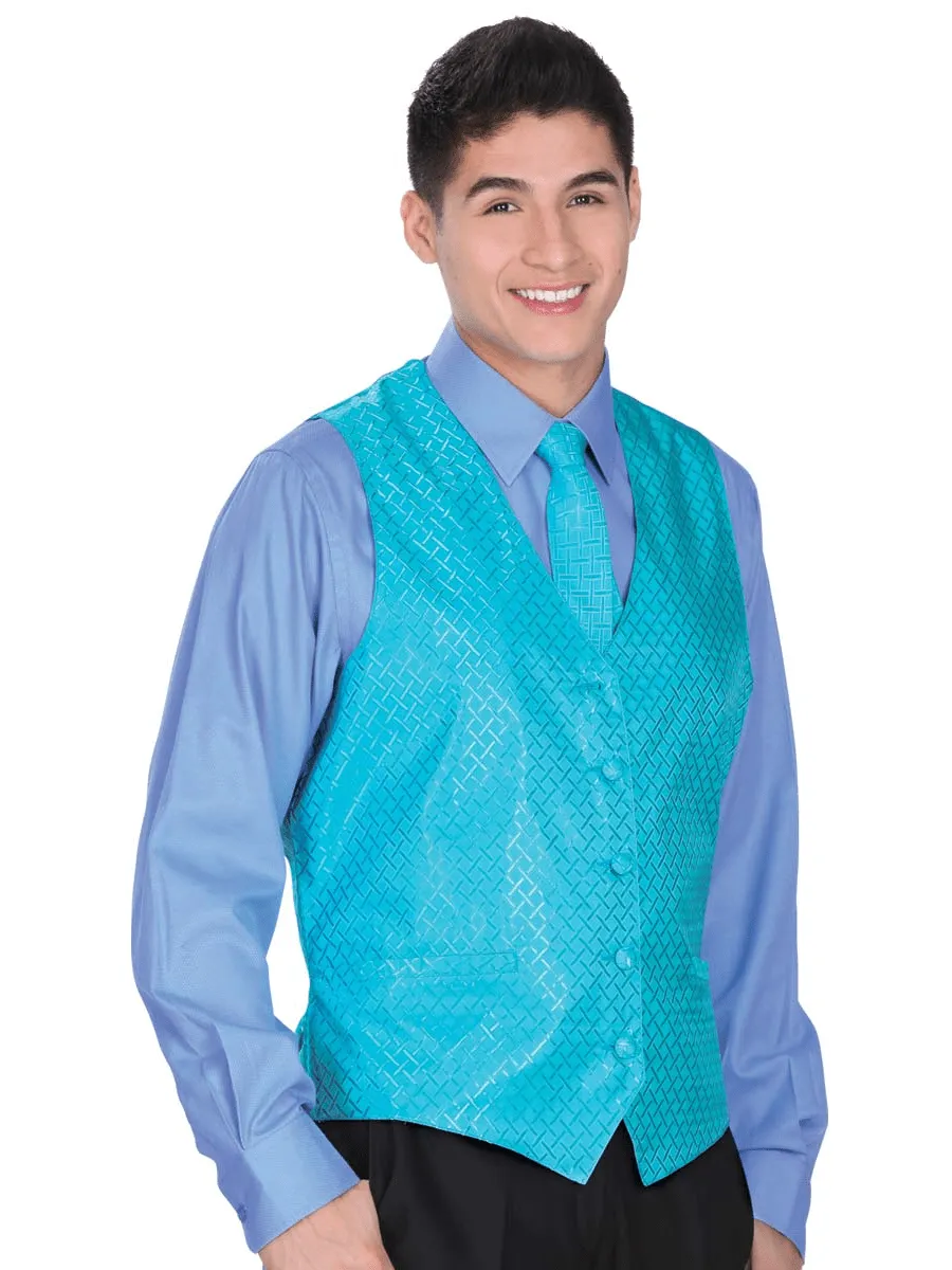 Men's Dressy Elegant Vest 'El General' Sky Blue 34158