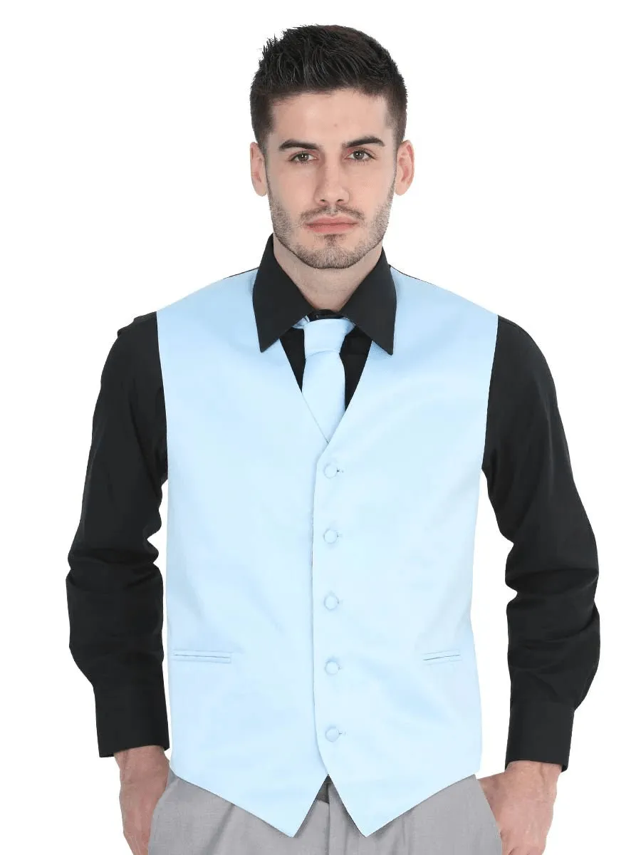 Men's Dressy Elegant Vest 'El General' Sky Blue Color 40311