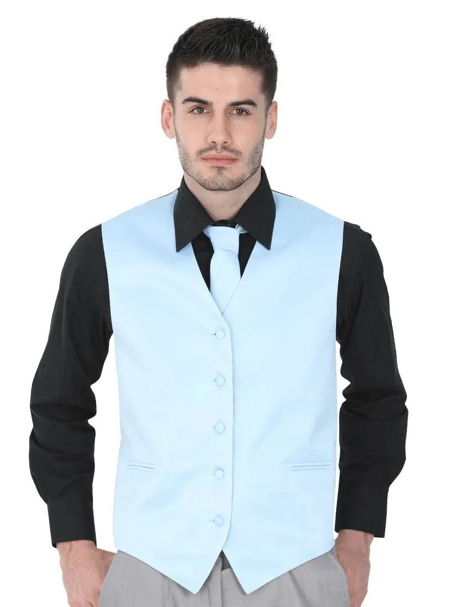 Men's Dressy Elegant Vest 'El General' Sky Blue Color 40311