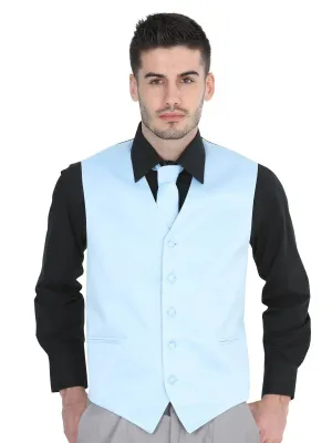 Men's Dressy Elegant Vest 'El General' Sky Blue Color 40311
